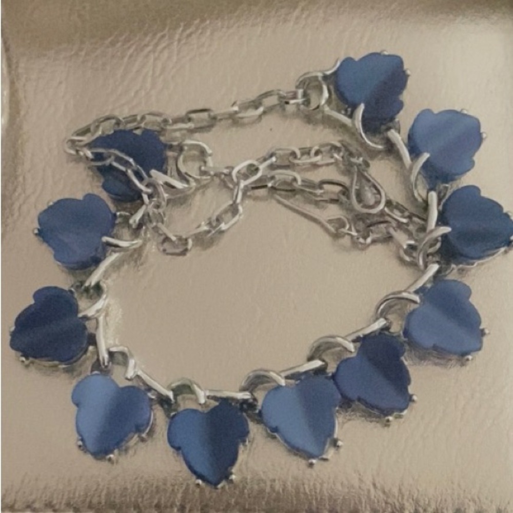 Vintage Blue Leaf necklace ‘60’s